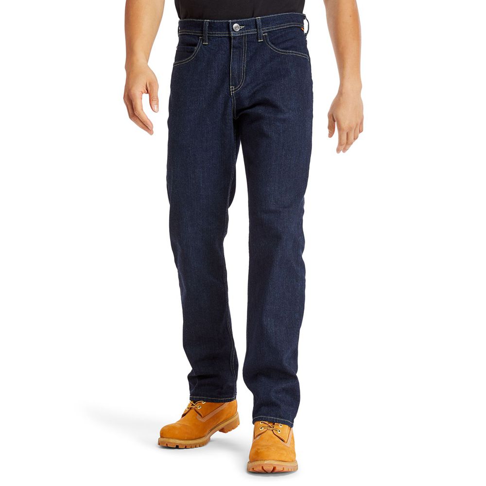 Timberland Mens Pants Regular Fit Denim Jeans - Navy - India MS5291468